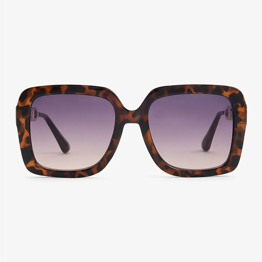 #mobwife 🌺 NWT HAVANA CHIC OVERSIZED SQUARE FRAME CHAIN SUNGLASSES